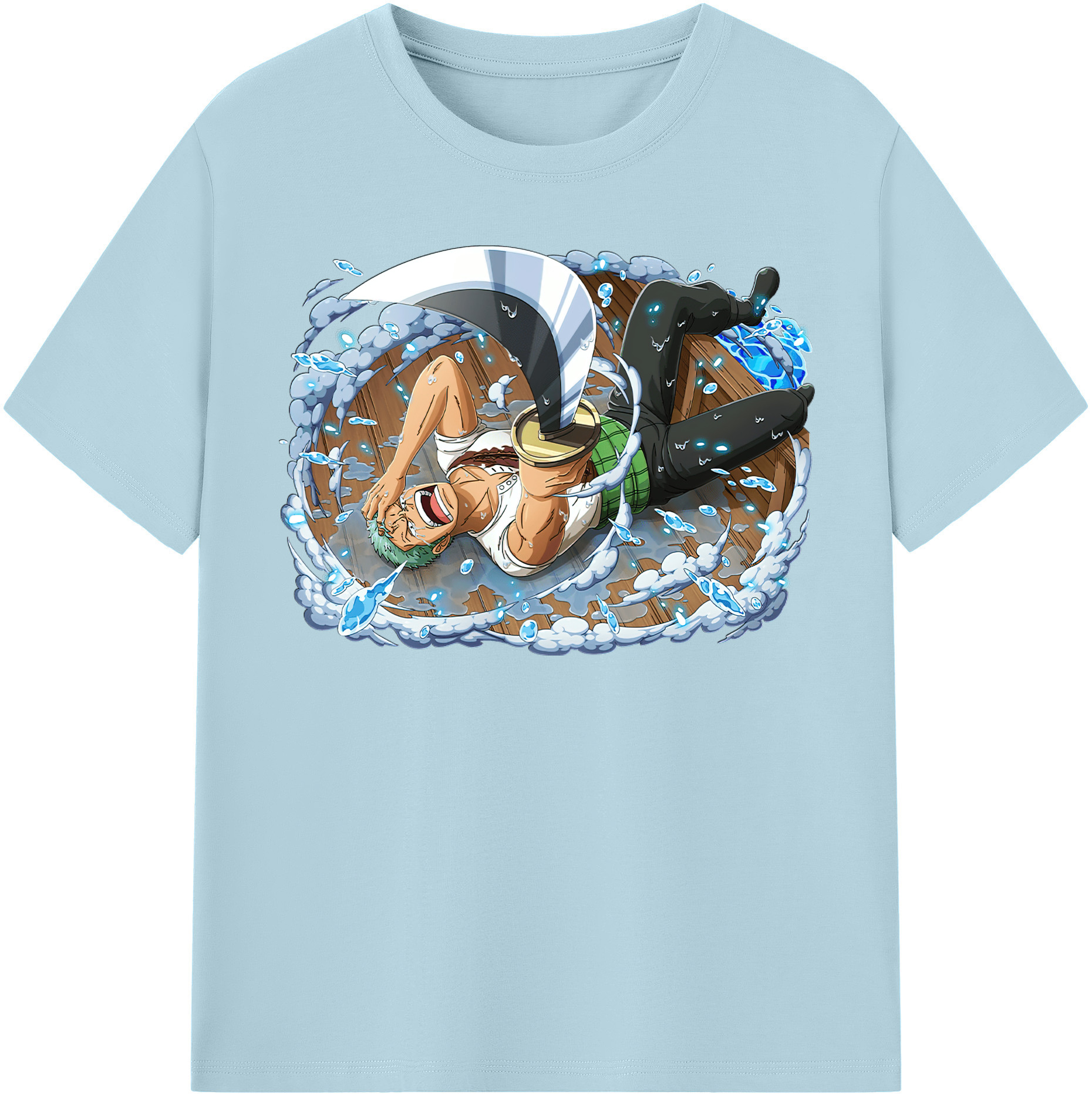 ワンピース ロロノア・ゾロ ONE PIECE Roronoa Zoro 綿100％半袖Tシャツ（フロントプリント）